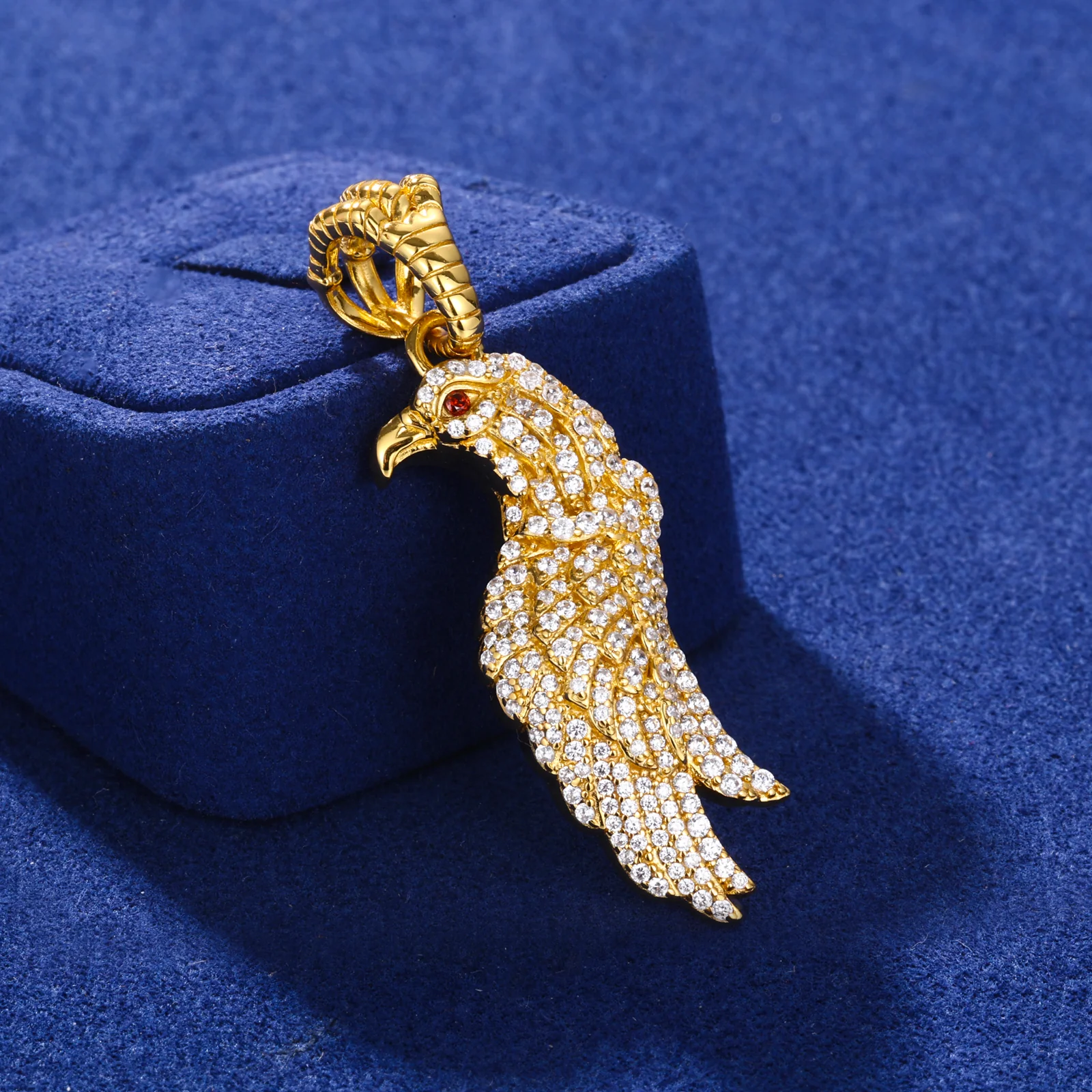 MOISSANITE EAGLE PENDANT IN STERLING SILVER - Image 6