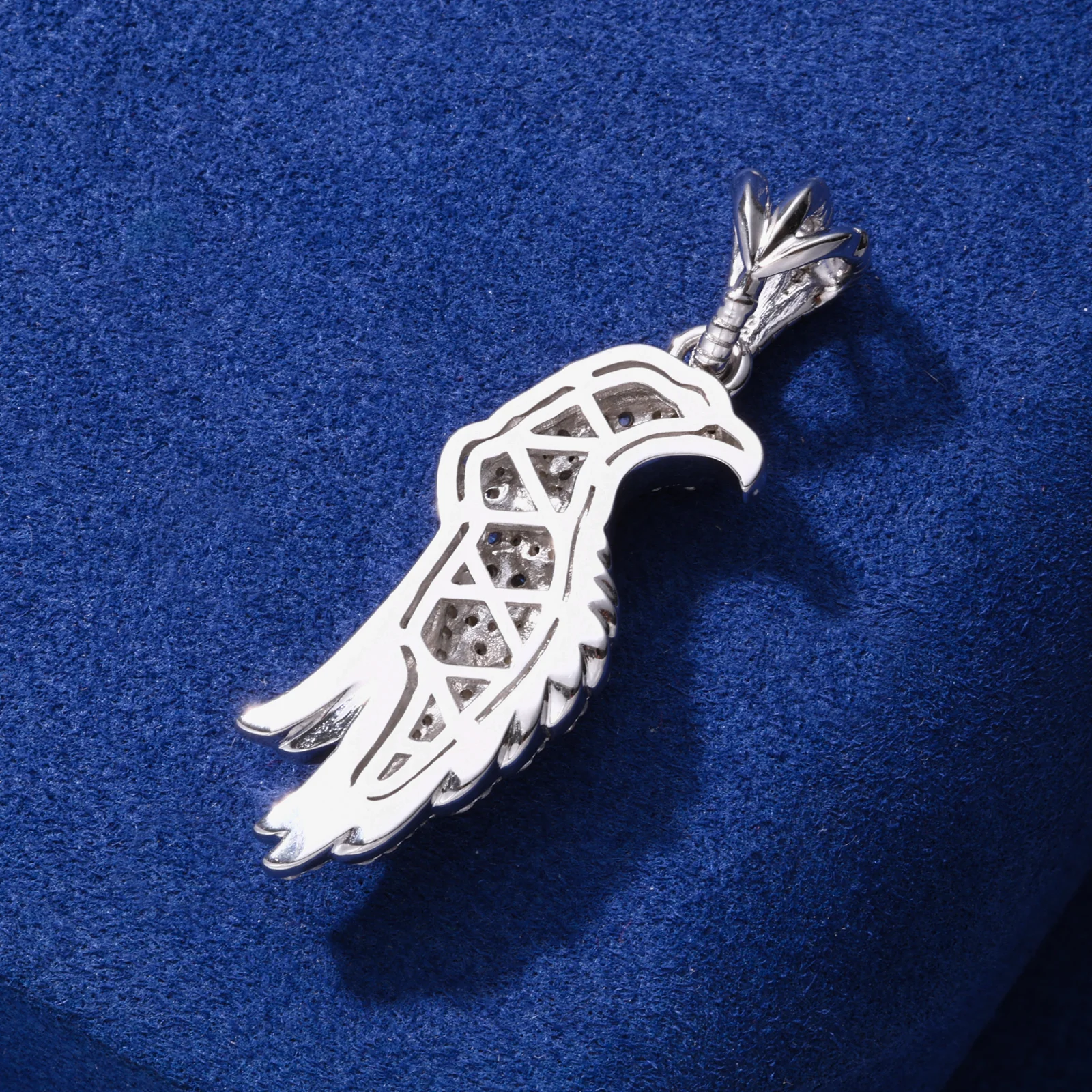 MOISSANITE EAGLE PENDANT IN STERLING SILVER - Image 7