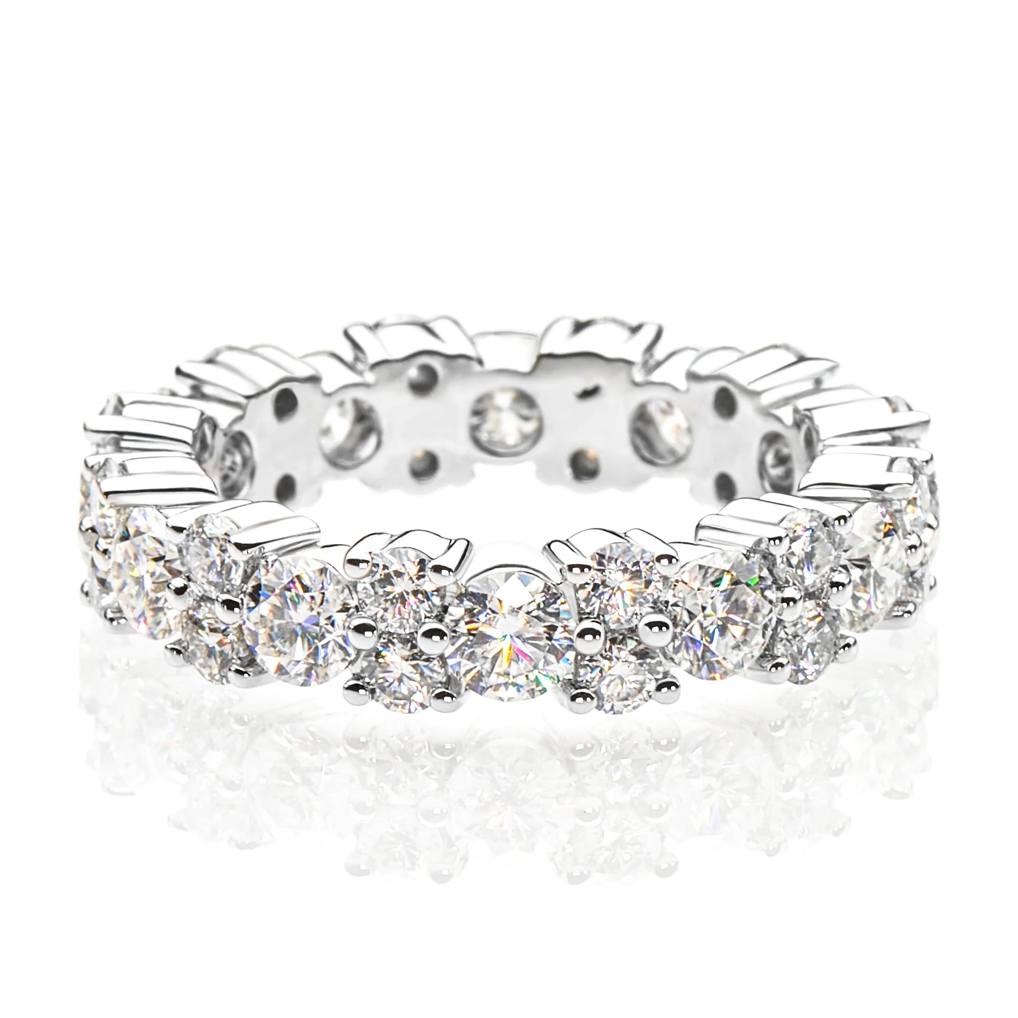 MOISSANITE ETERNITY BAND RINGS IN SOLID GOLD - Image 10