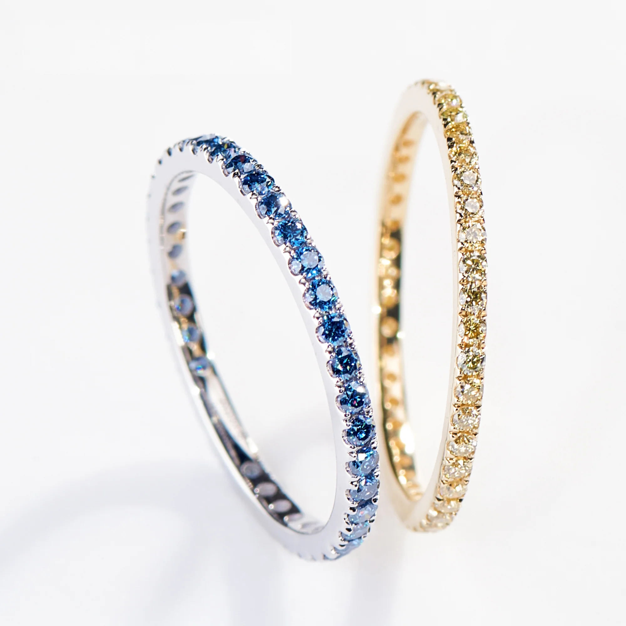 MOISSANITE ETERNITY BAND RINGS IN SOLID GOLD - Image 11