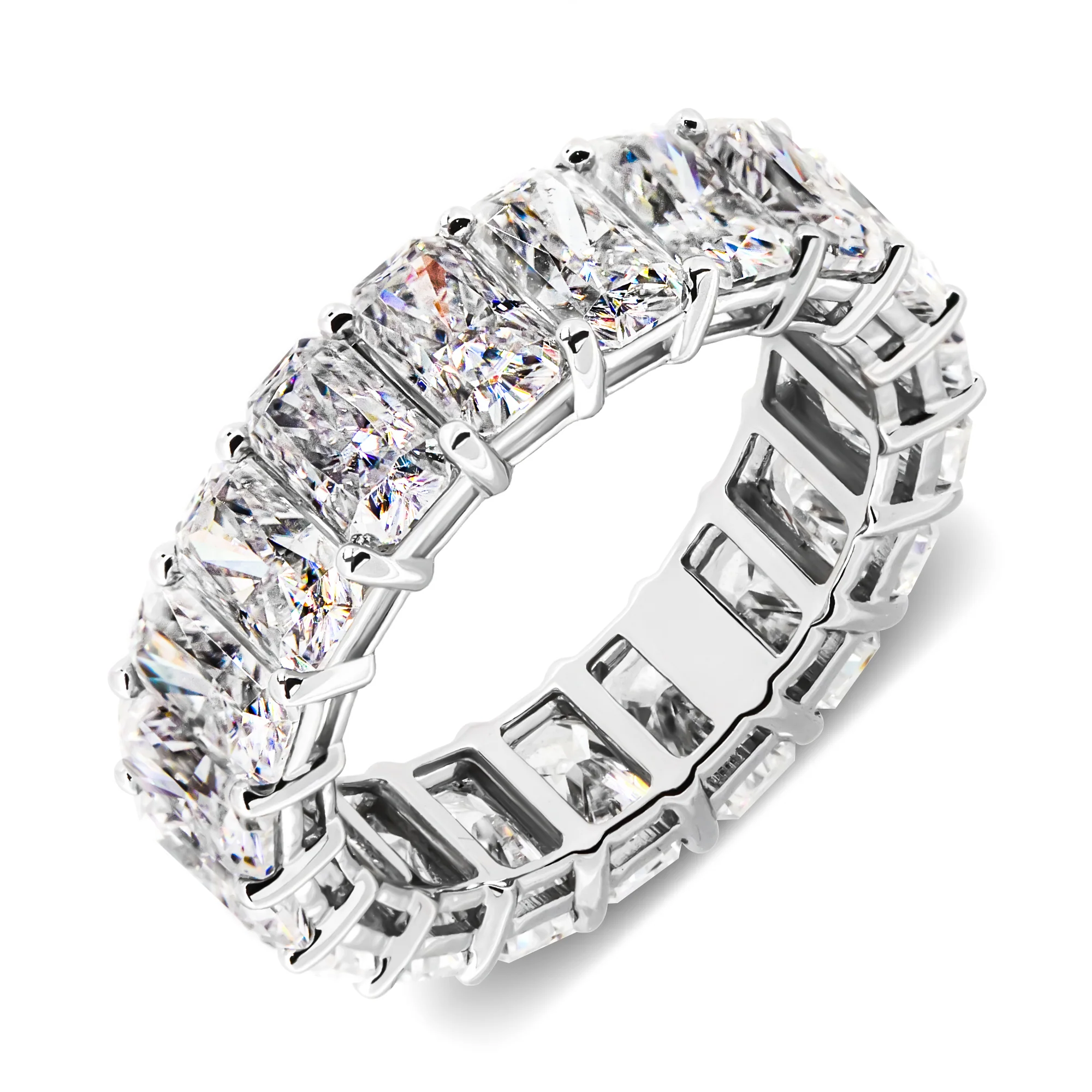 MOISSANITE ETERNITY BAND RINGS IN SOLID GOLD - Image 13
