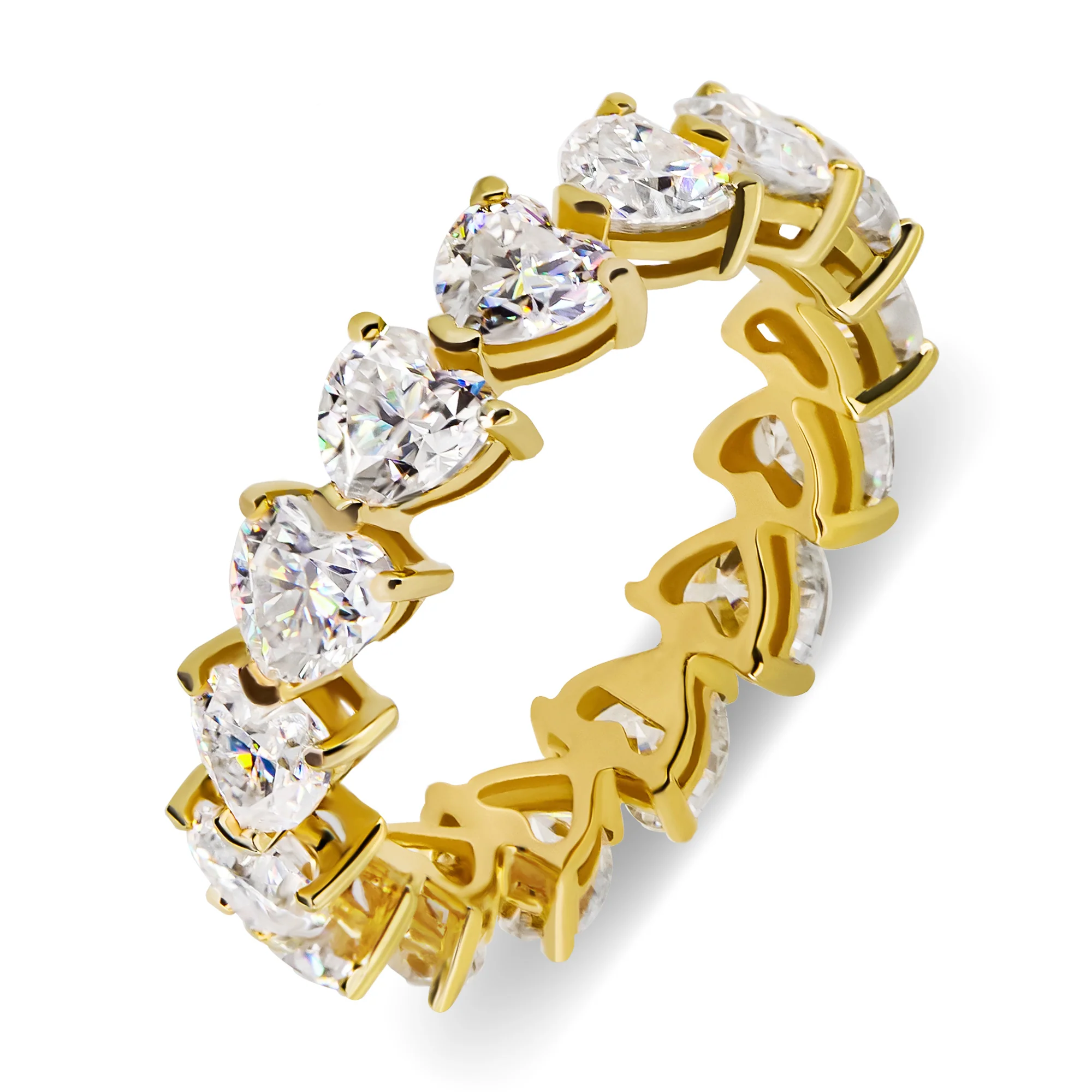 MOISSANITE ETERNITY BAND RINGS IN SOLID GOLD - Image 15