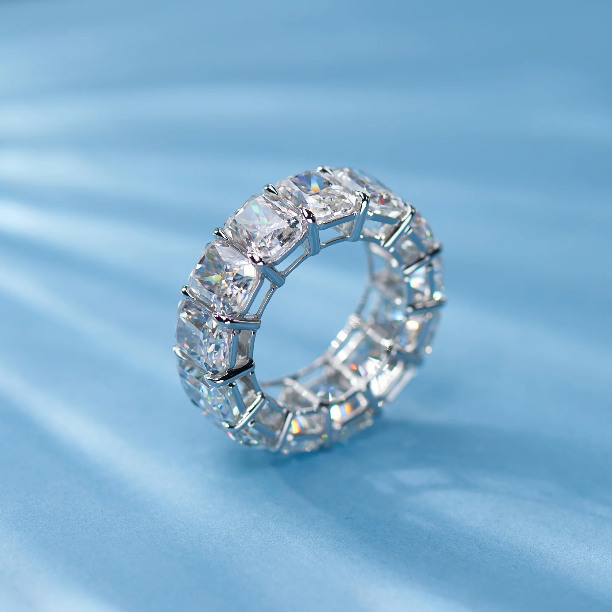MOISSANITE ETERNITY BAND RINGS IN SOLID GOLD - Image 16