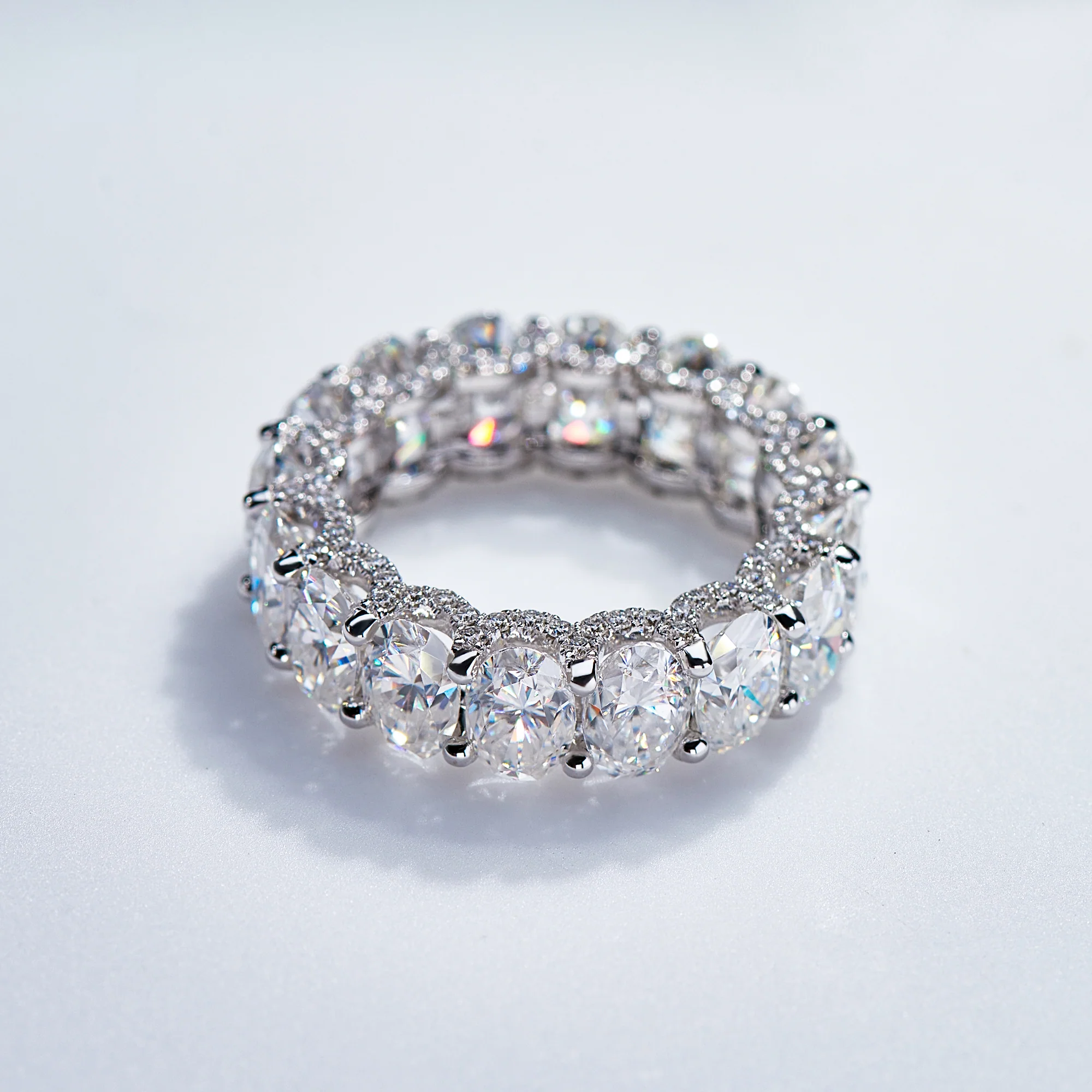 MOISSANITE ETERNITY BAND RINGS IN SOLID GOLD - Image 3