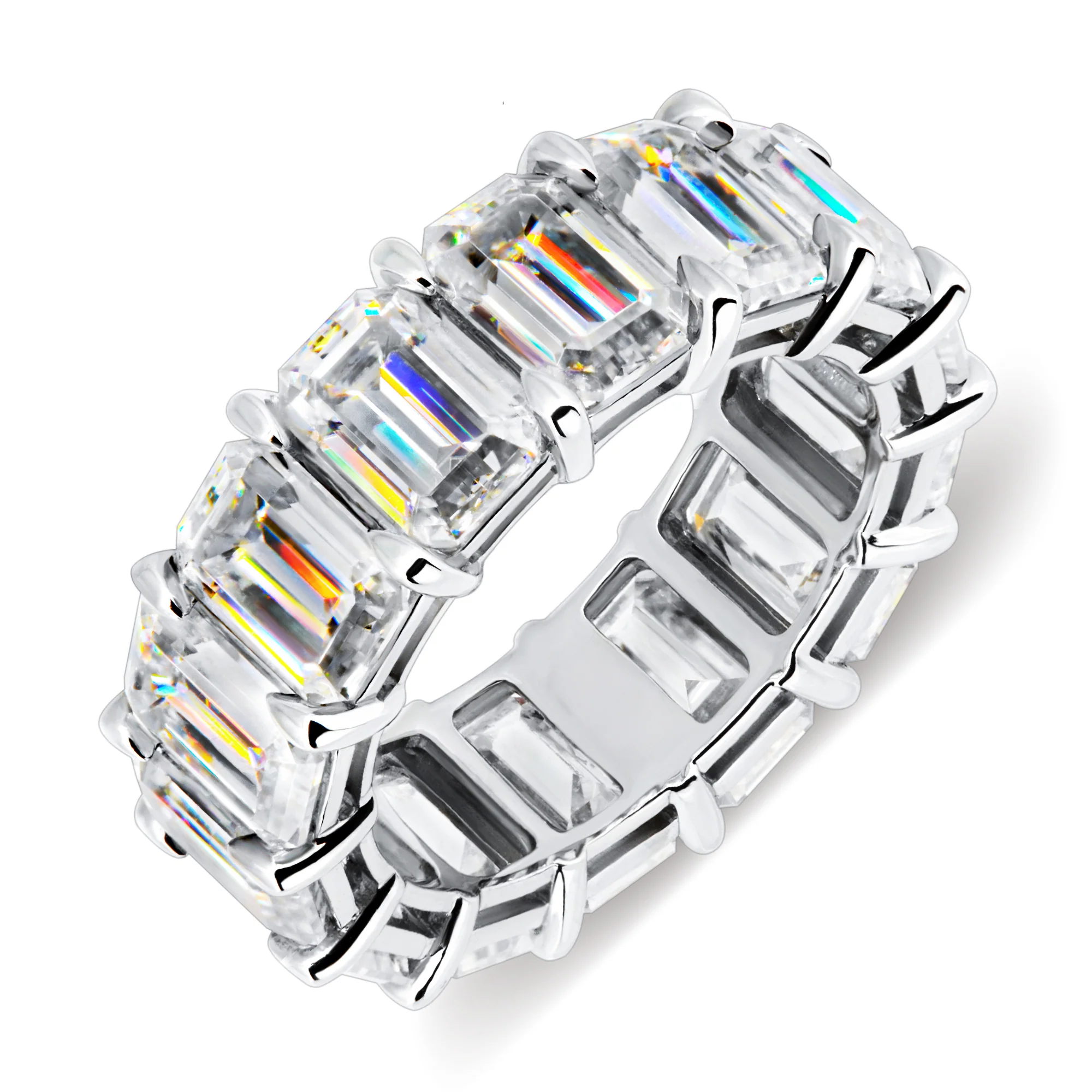 MOISSANITE ETERNITY BAND RINGS IN SOLID GOLD - Image 7