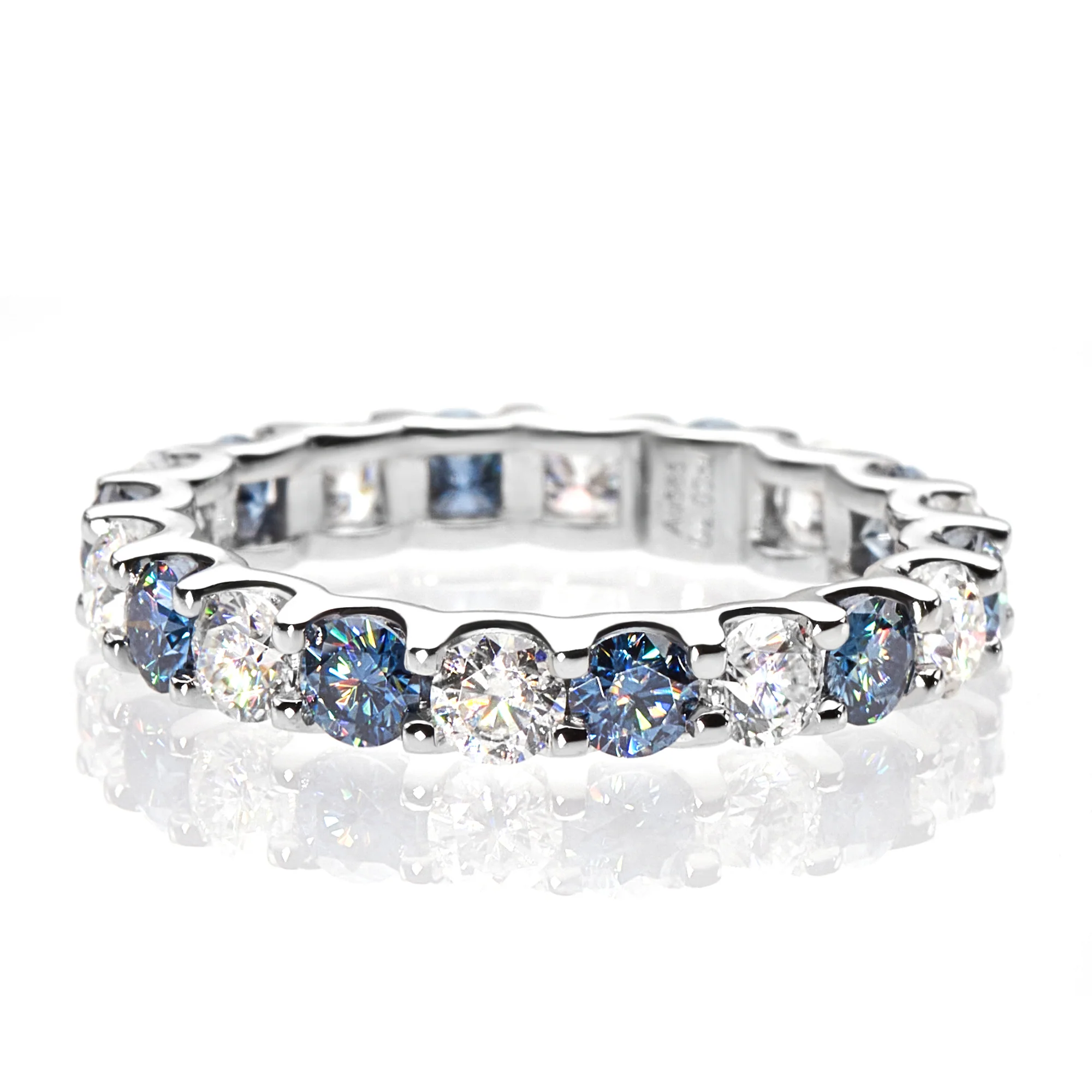 MOISSANITE ETERNITY BAND RINGS IN SOLID GOLD - Image 9