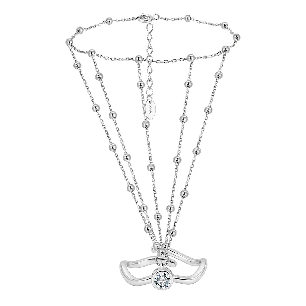 MOISSANITE ETHEREAL HAND HARNESS BRACELET IN STERLING SILVER - Image 5