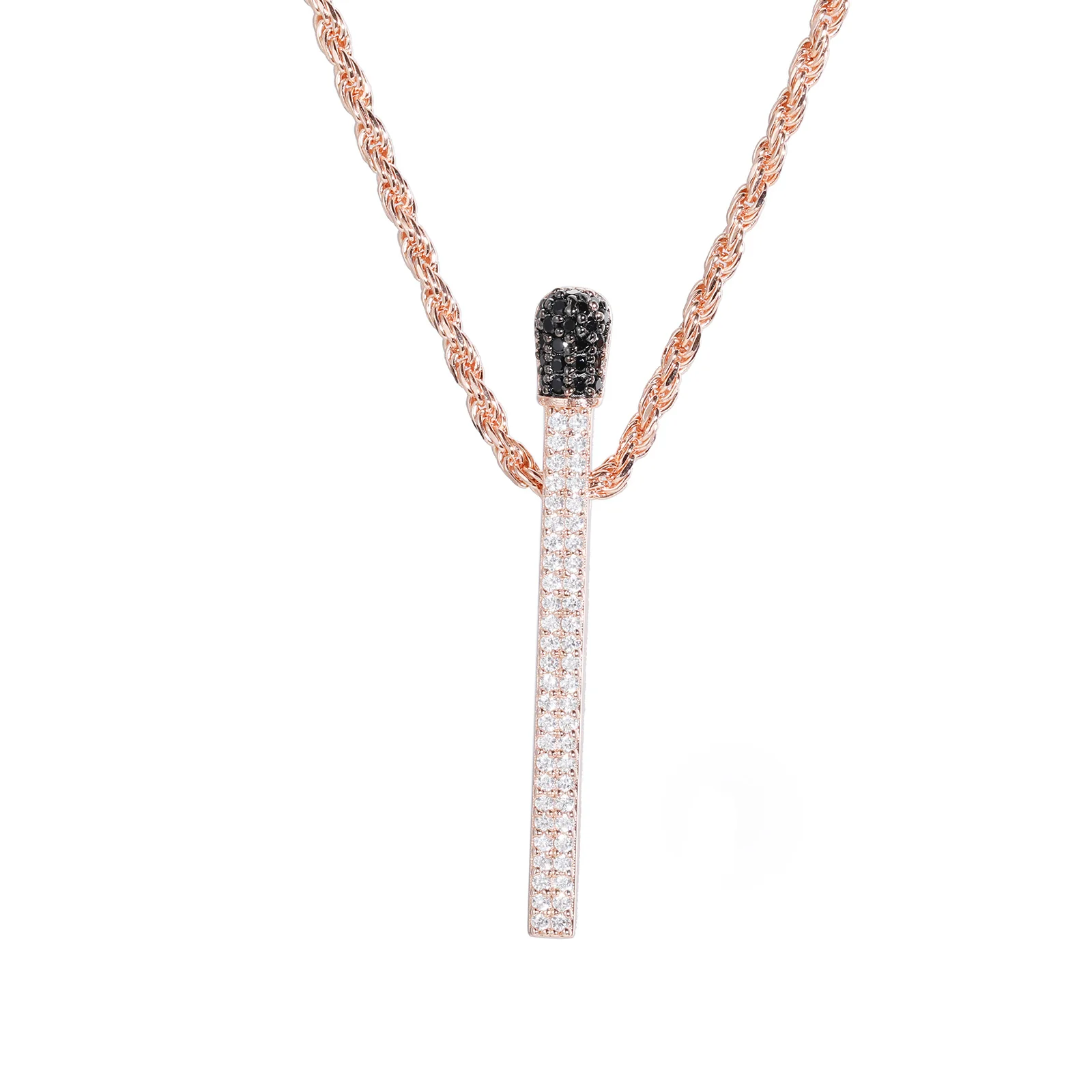 MOISSANITE FLAME PENDANT IN STERLING SILVER - Image 5