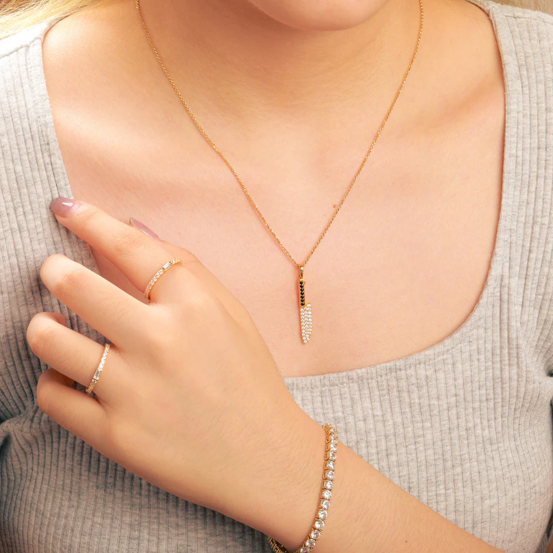 MOISSANITE FRUIT KNIFE PENDANT IN STERLING SILVER - Image 2