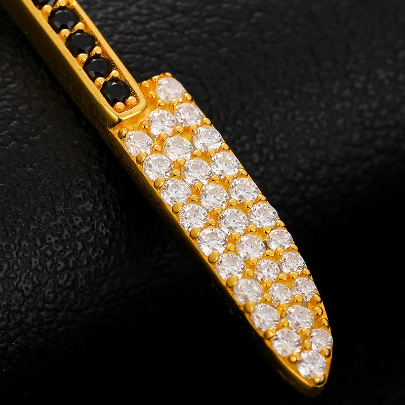 MOISSANITE FRUIT KNIFE PENDANT IN STERLING SILVER - Image 3