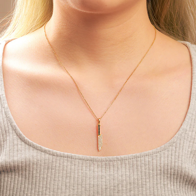MOISSANITE FRUIT KNIFE PENDANT IN STERLING SILVER - Image 4