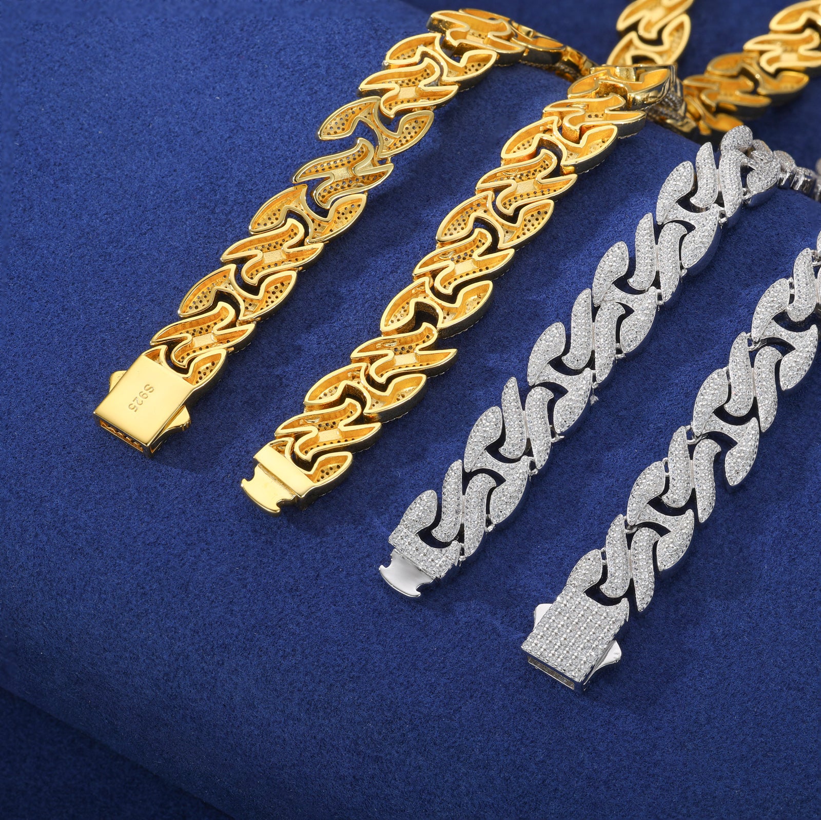MOISSANITE H INFINITY LINK BRACELET AND NECKLACE IN STERLING SILVER - Image 3
