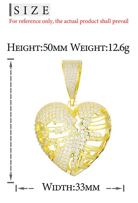 MOISSANITE HOLLOW HEART PENDANT NECKLACE IN STERLING SILVER - Image 6