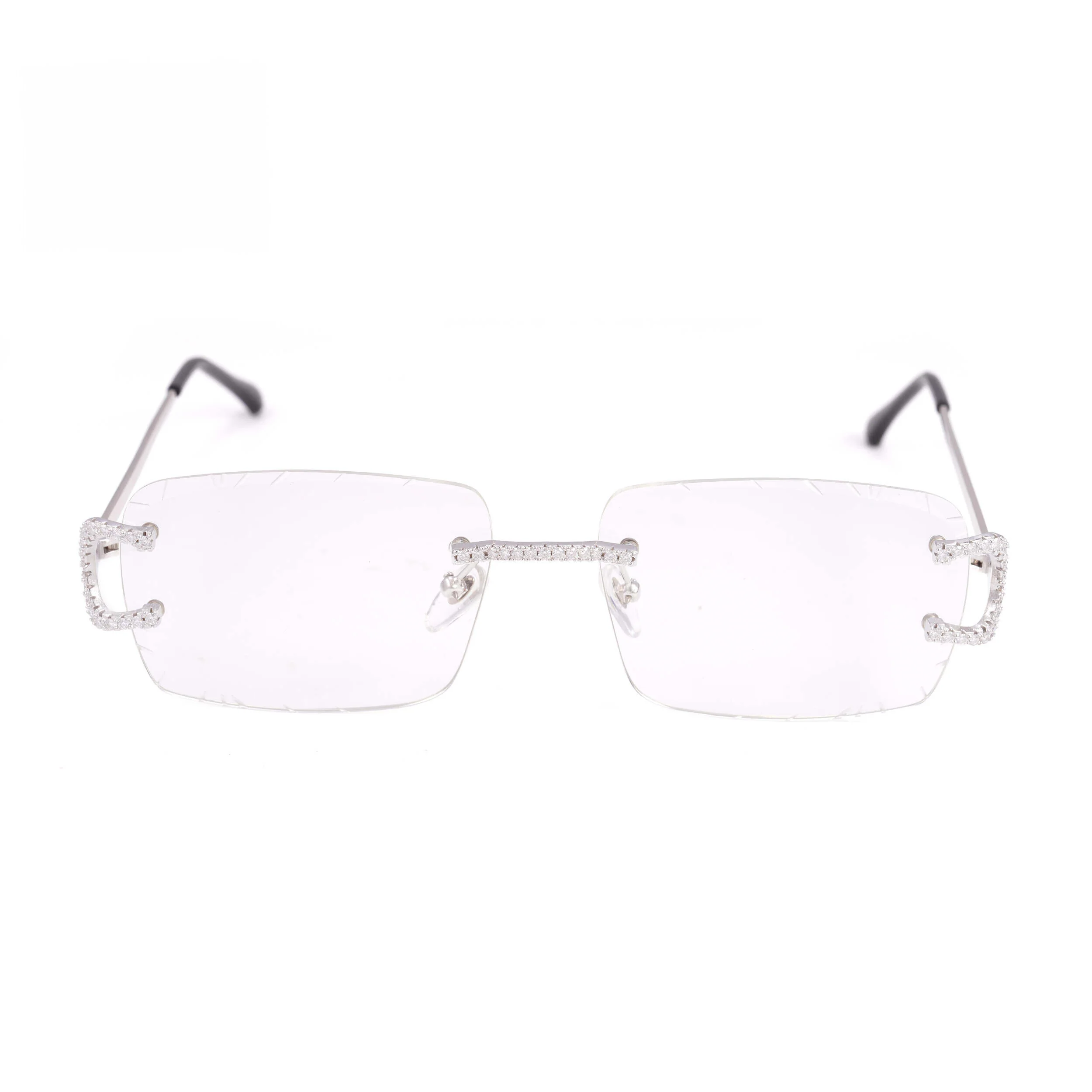 MOISSANITE ICED OUT COLORED LENS SUNGLASSES - Image 4