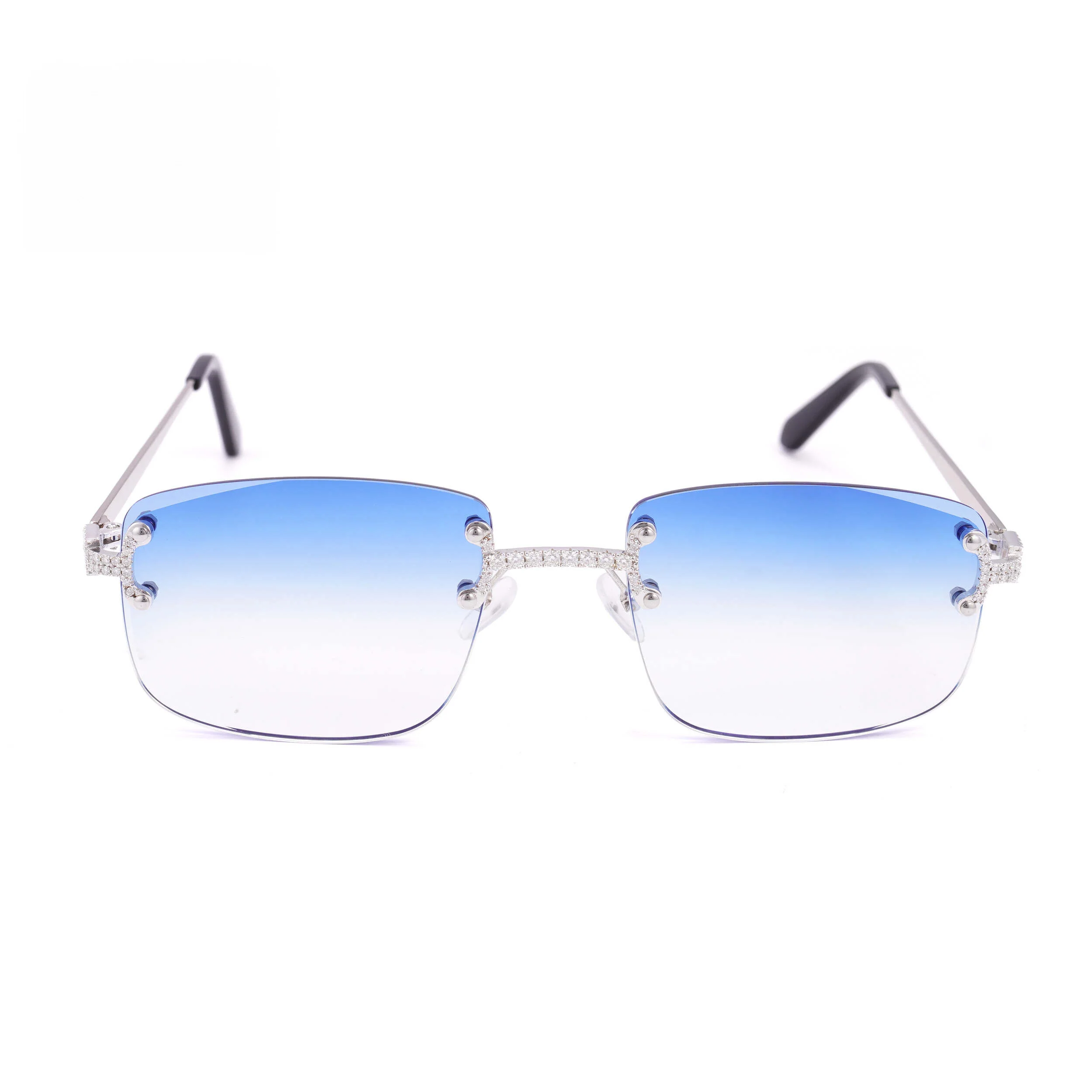 MOISSANITE ICED OUT COLORED LENS SUNGLASSES STYLE 2 - Image 3