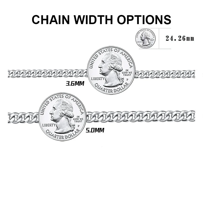 DIAMOND CUT CUBAN LINK CHAIN BRACELET IN STERLING SILVER - Image 3
