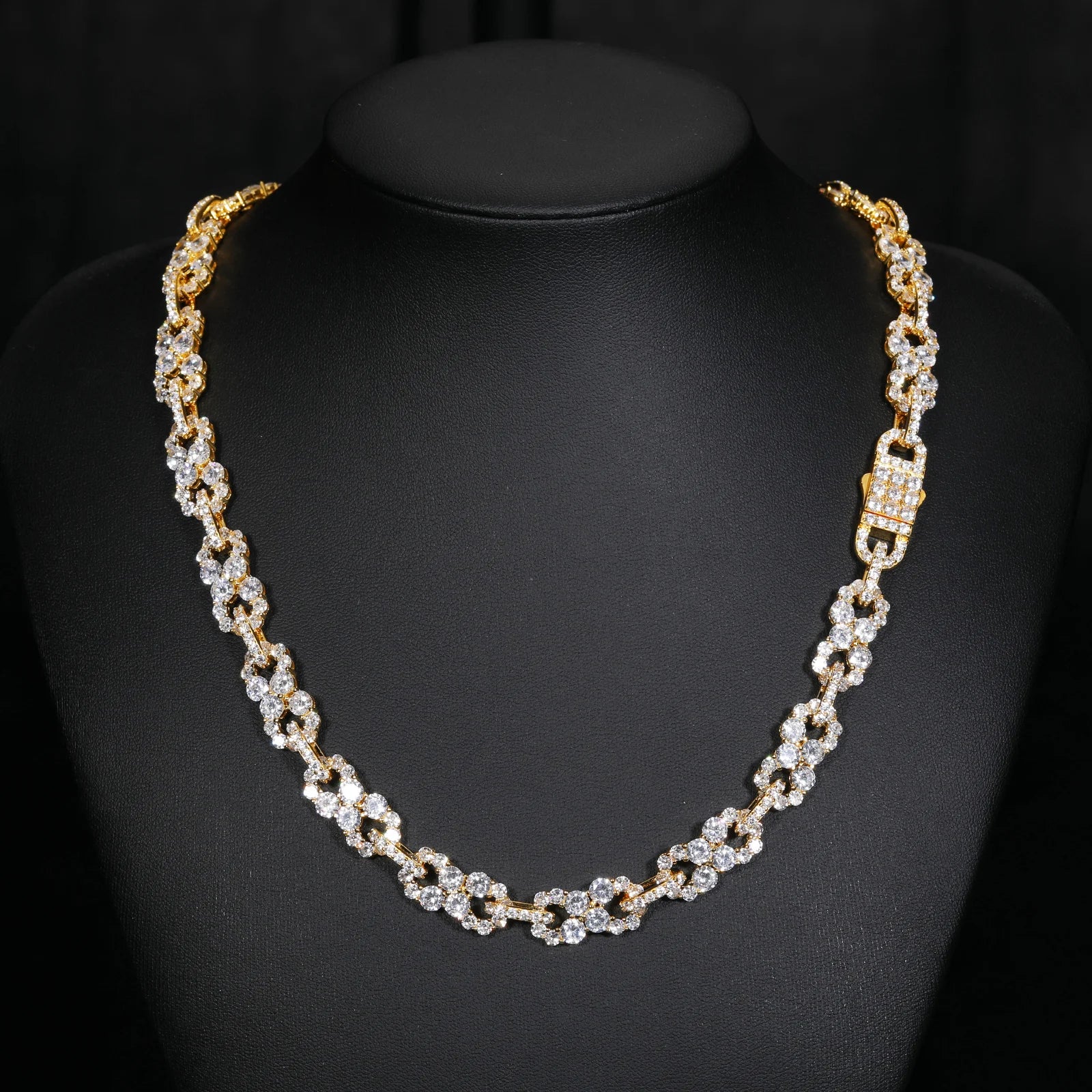 MOISSANITE INFINITY CUBAN LINK CHAIN NECKLACE IN STERLING SILVER - Image 5