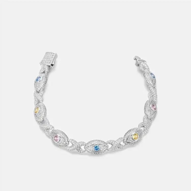MOISSANITE INFINITY EYE BRACELET IN STERLING SILVER - Image 3