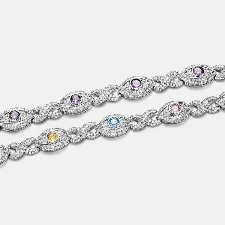 MOISSANITE INFINITY EYE BRACELET IN STERLING SILVER - Image 4