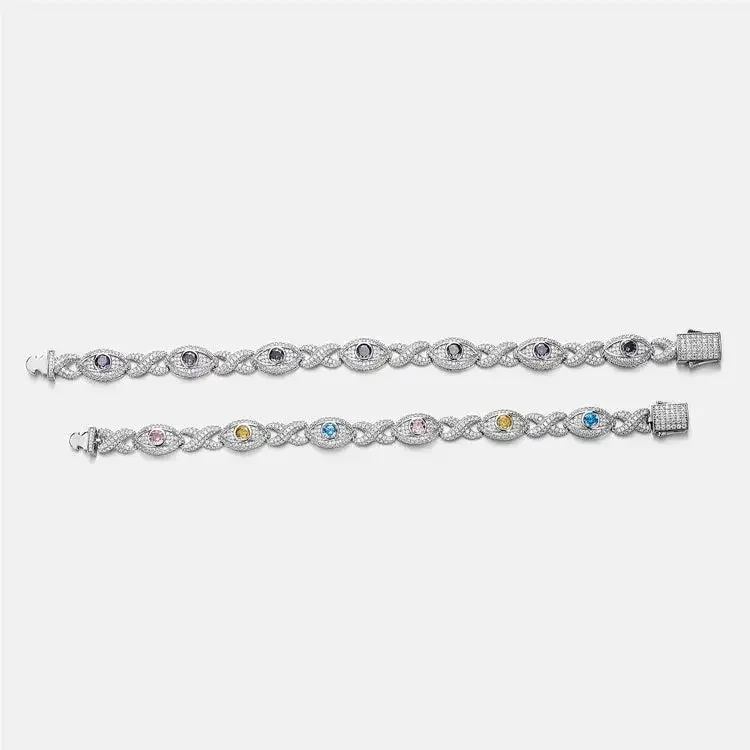 MOISSANITE INFINITY EYE BRACELET IN STERLING SILVER - Image 5