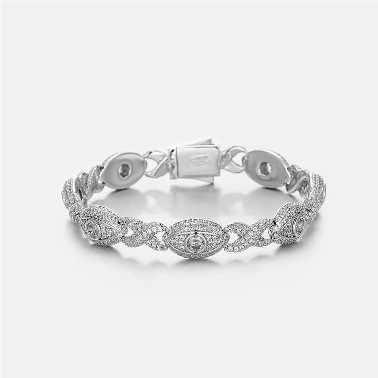 MOISSANITE INFINITY EYE BRACELET IN STERLING SILVER - Image 6