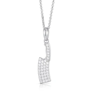 MOISSANITE KNIFE PENDANT IN STERLING SILVER - Image 6