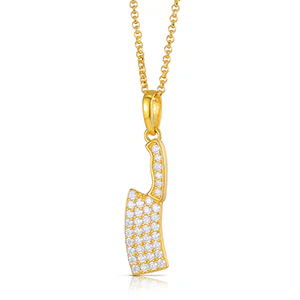MOISSANITE KNIFE PENDANT IN STERLING SILVER - Image 7