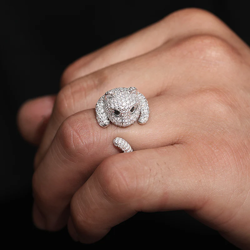 MOISSANITE CAT RING IN STERLING SILVER - Image 3