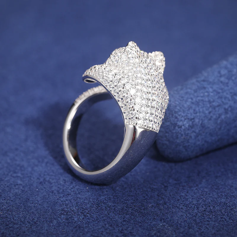 MOISSANITE CAT RING IN STERLING SILVER - Image 4