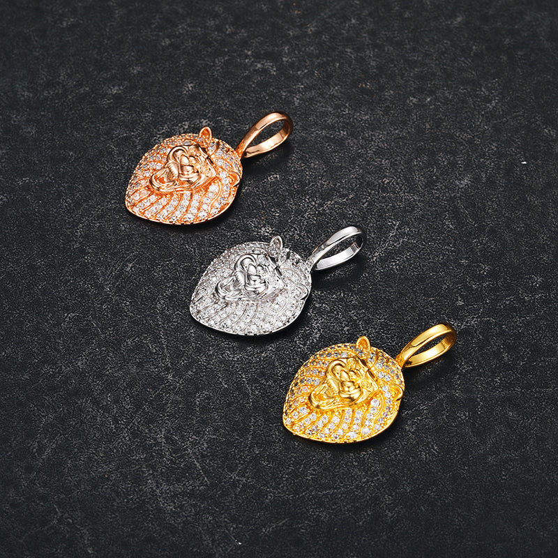 MOISSANITE LION PENDANT IN STERLING SILVER - Image 2