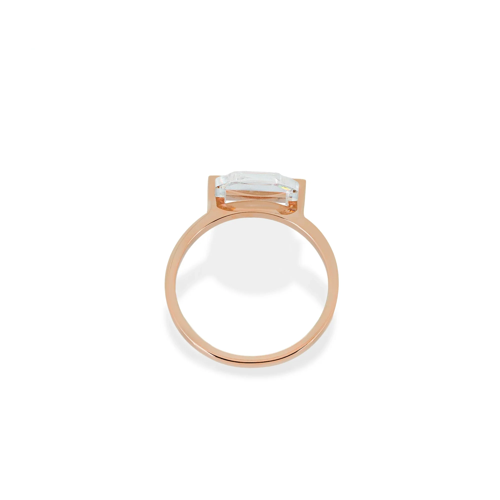 MOISSANITE PRISM CLARITY RING IN SOLID GOLD - Image 3