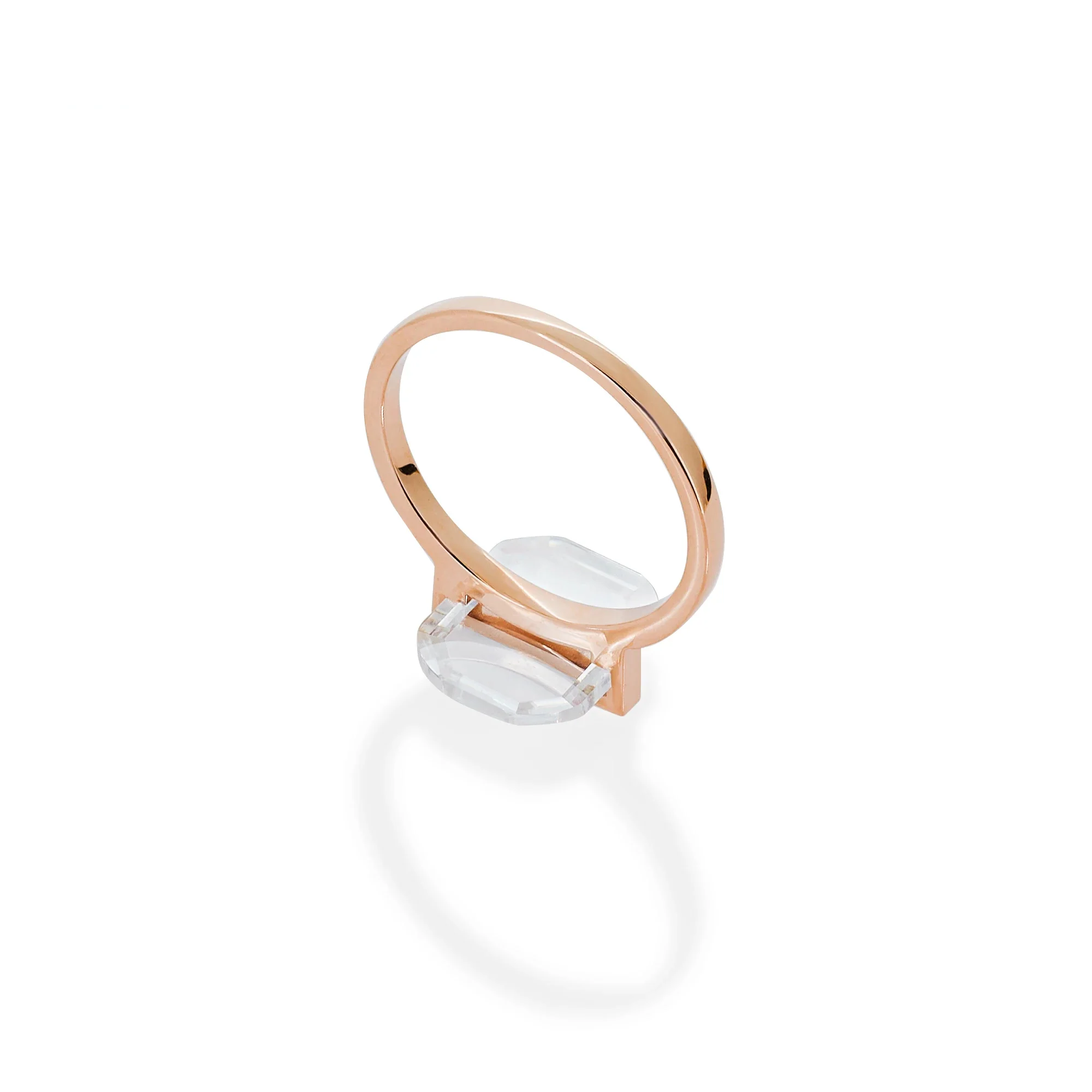 MOISSANITE PRISM CLARITY RING IN SOLID GOLD - Image 4