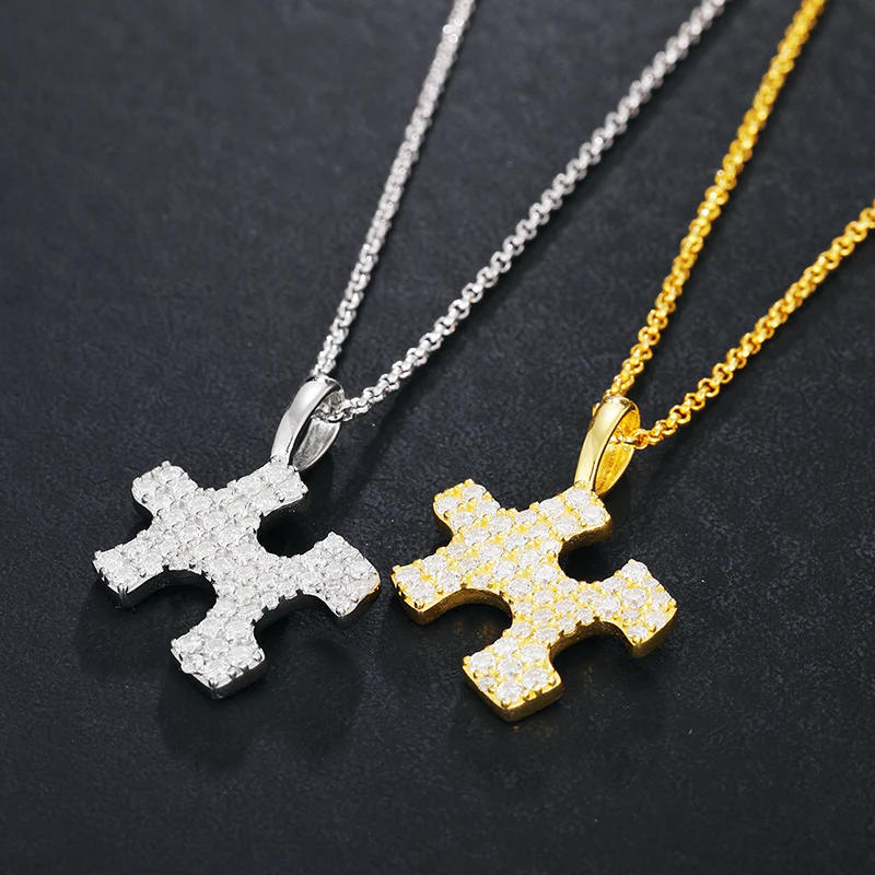 MOISSANITE PUZZLE PENDANT IN STERLING SILVER - Image 5