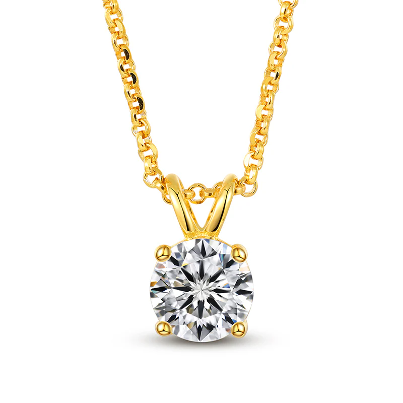 MOISSANITE SOLITAIRE PENDANT IN STERLING SILVER - Image 5