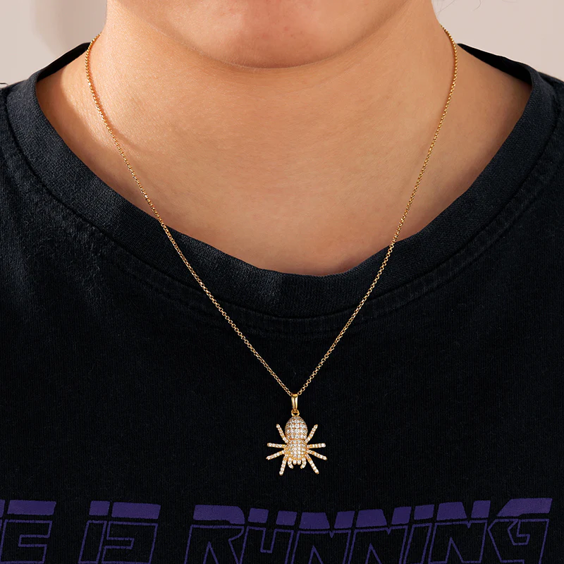 MOISSANITE SPIDER PENDANT IN STERLING SILVER - Image 4
