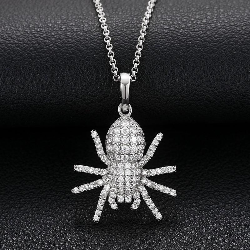 MOISSANITE SPIDER PENDANT IN STERLING SILVER - Image 5