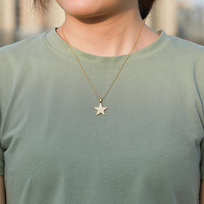 MOISSANITE STAR PENDANT NECKLACE IN STERLING SILVER - Image 4