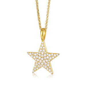 MOISSANITE STAR PENDANT NECKLACE IN STERLING SILVER - Image 7