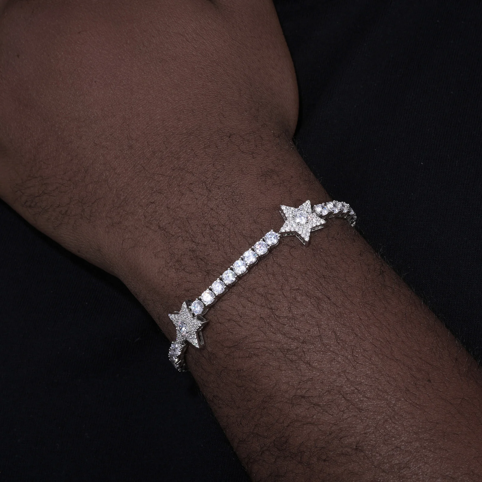 MOISSANITE STAR TENNIS BRACELET IN STERLING SILVER - Image 2