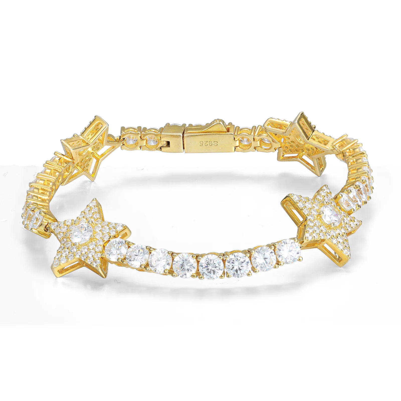 MOISSANITE STAR TENNIS BRACELET IN STERLING SILVER - Image 4
