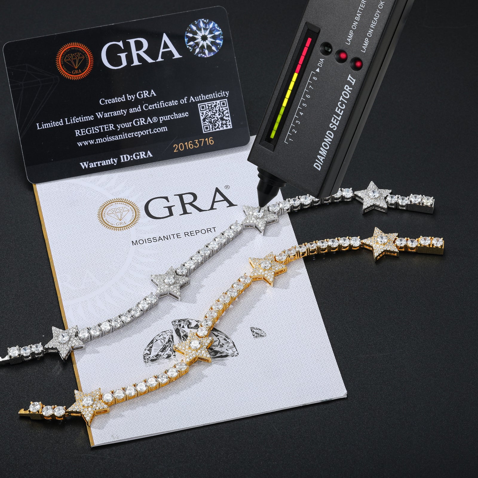 MOISSANITE STAR TENNIS BRACELET IN STERLING SILVER - Image 6