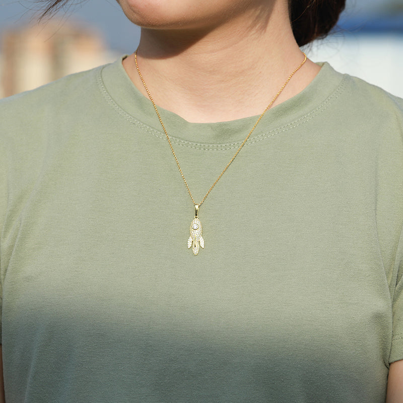 MOISSANITE SUBMARINE PENDANT IN STERLING SILVER - Image 2