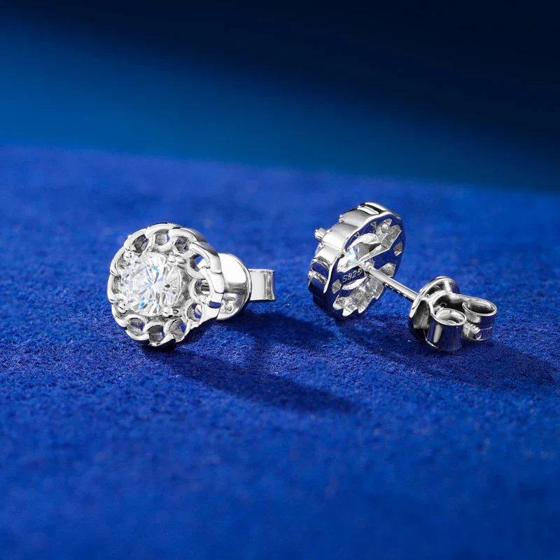 MOISSANITE TWISTED ROPE CUBAN CHAIN EARRINGS IN STERLING SILVER - Image 5