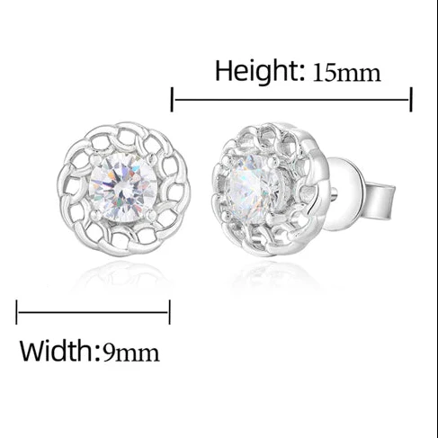 MOISSANITE TWISTED ROPE CUBAN CHAIN EARRINGS IN STERLING SILVER - Image 8