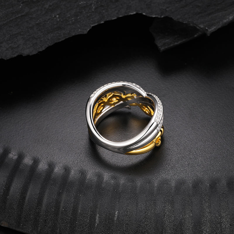 MOISSANITE WRAP RING IN STERLING SILVER {STYLE 2} - Image 5