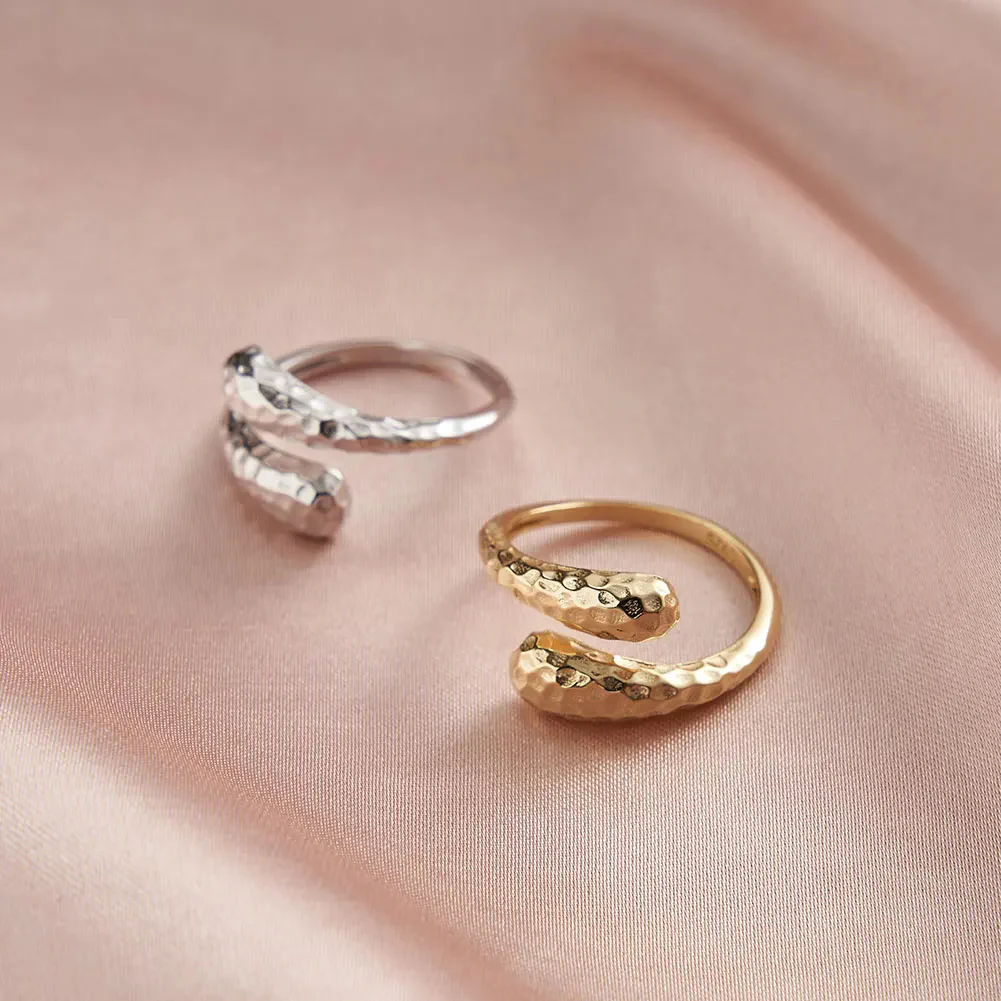 MOLTEN WRAP OPEN RING IN STERLING SILVER - Image 4