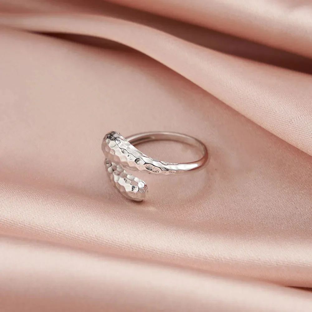 MOLTEN WRAP OPEN RING IN STERLING SILVER - Image 6