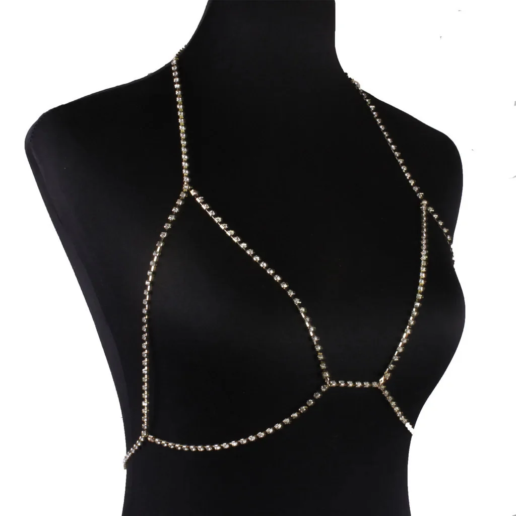 NOCTURA CRYSTAL CONTOUR BODY CHAIN BRALETTE - Image 3