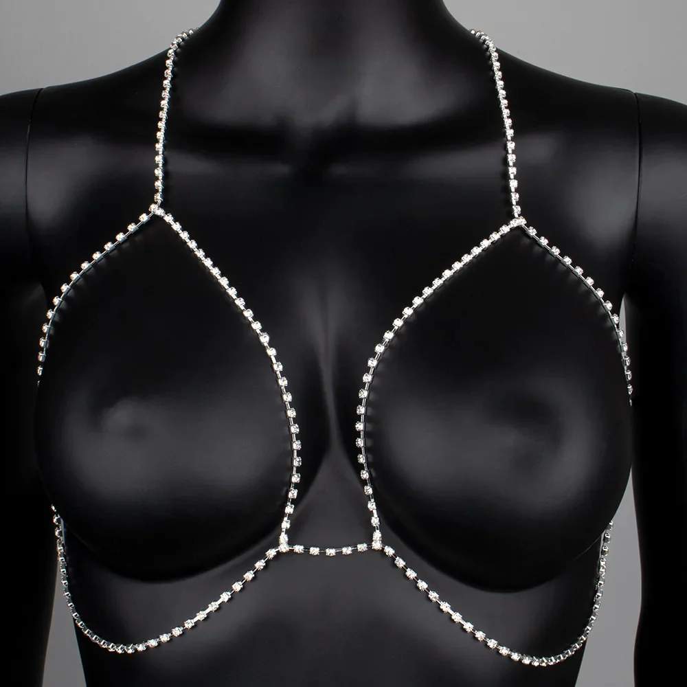NOCTURA CRYSTAL CONTOUR BODY CHAIN BRALETTE - Image 4