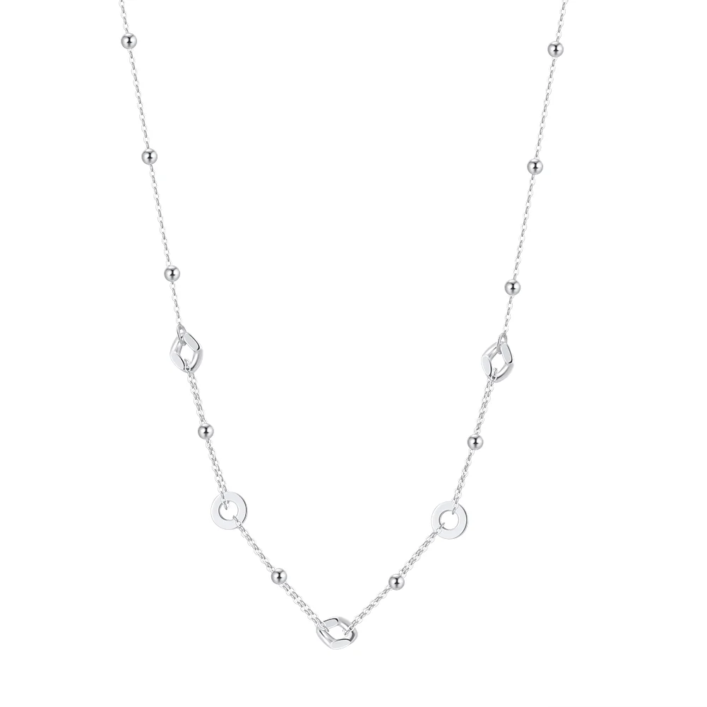 ORBIT BEADED NECKLACE IN STERLING SILVER - Image 2